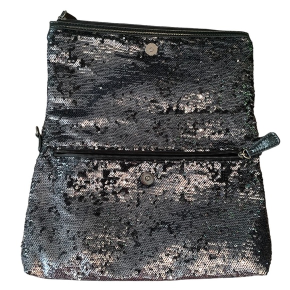 Sequin Black Clutch Bag - Picture 4 of 8